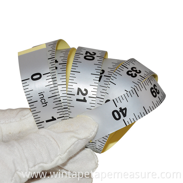 Wintape Adhesive Silver Tape Measure with Sticky Back 40inch Length